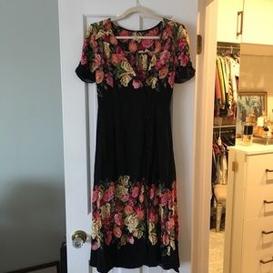 Free People Floral Midi Dress